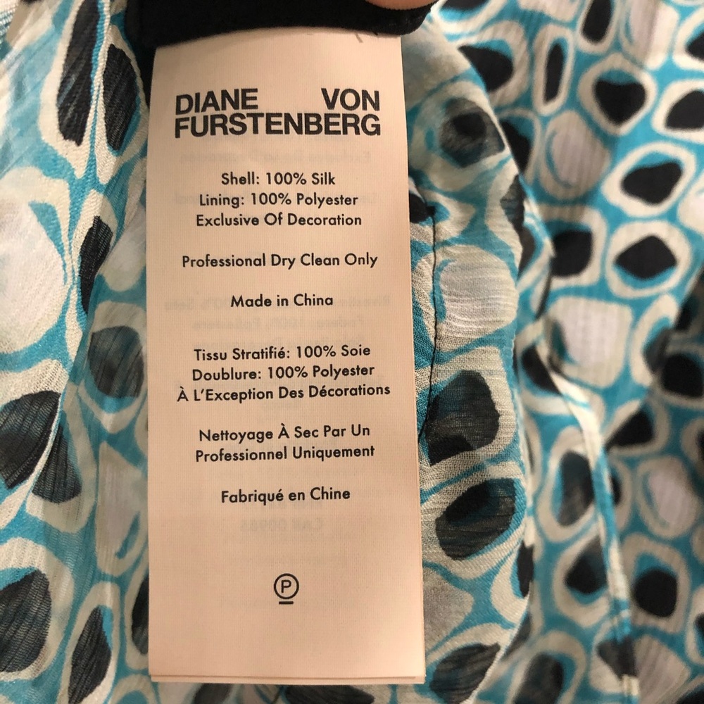 NWT diane von furstenberg Pilla Chiffon Blouse - Picture 8 of 8